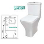Princeton WC with Soft Close Seat & Cover- Comfort Height